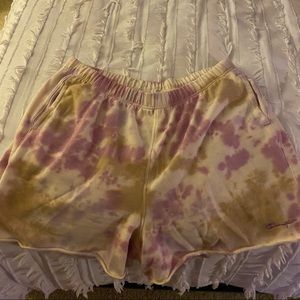 Tie dye dad fit shorts